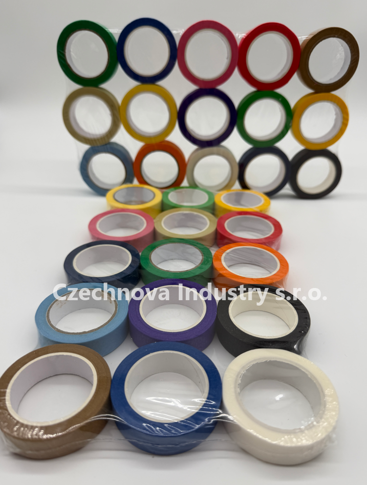 Colored Masking Tape Application on Industrial Surface